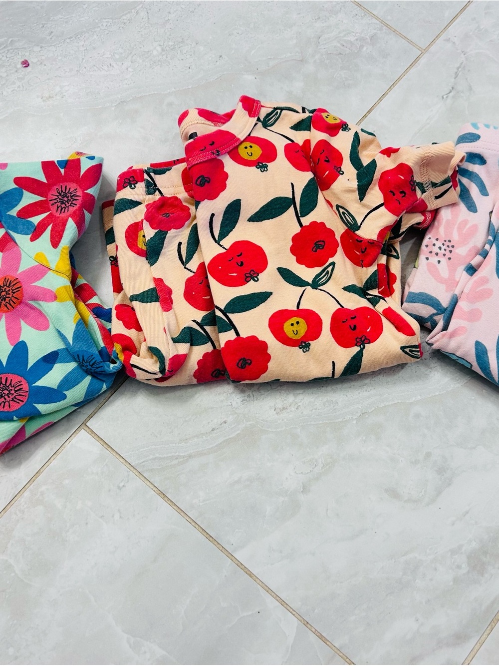 Lot of 3 girls Tea Collection pajamas